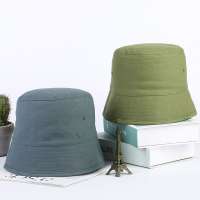 Wholesale Fashion Unisex Round Plain Cotton Sun Hat Bucket Cap